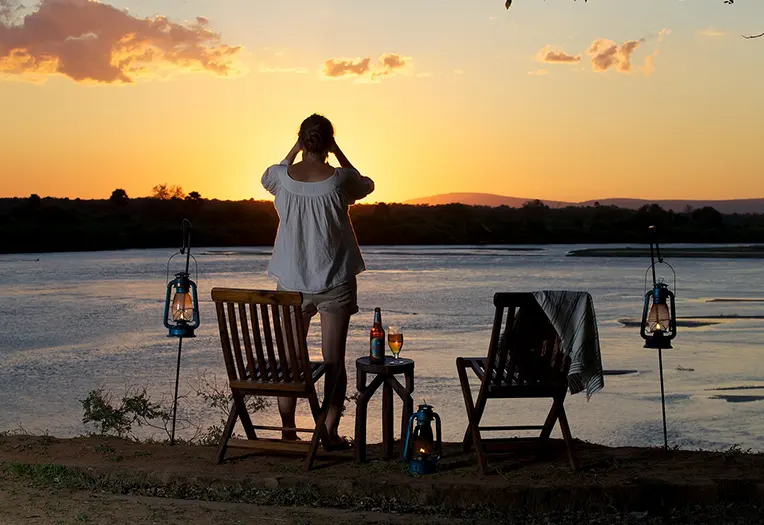 Rufiji River Camp pool and river views