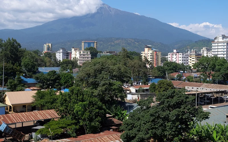 Arusha gateway airport pick-up and Mount Meru views
