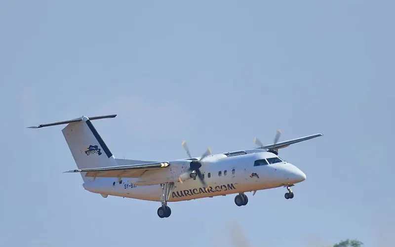 Scenic flight departure from Nyerere airstrip