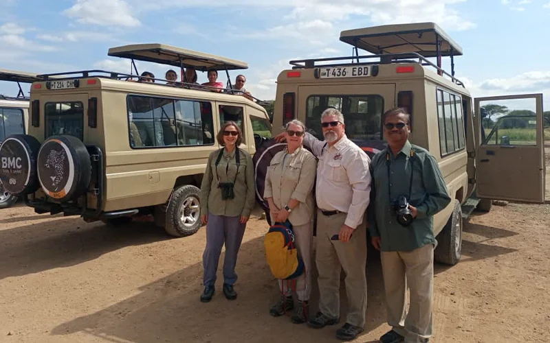 Armed ranger guiding a walking safari in Nyerere