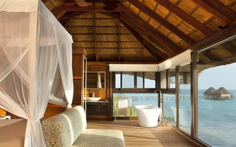 Zanzibar luxury pool and beach lounge area